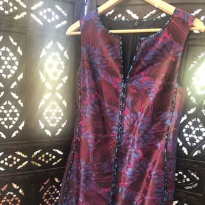 Purple and red floral j.crew dress never worn